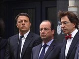 François Hollande et d'autres dirigeants européens au Musée juif de Bruxelles - 27/05