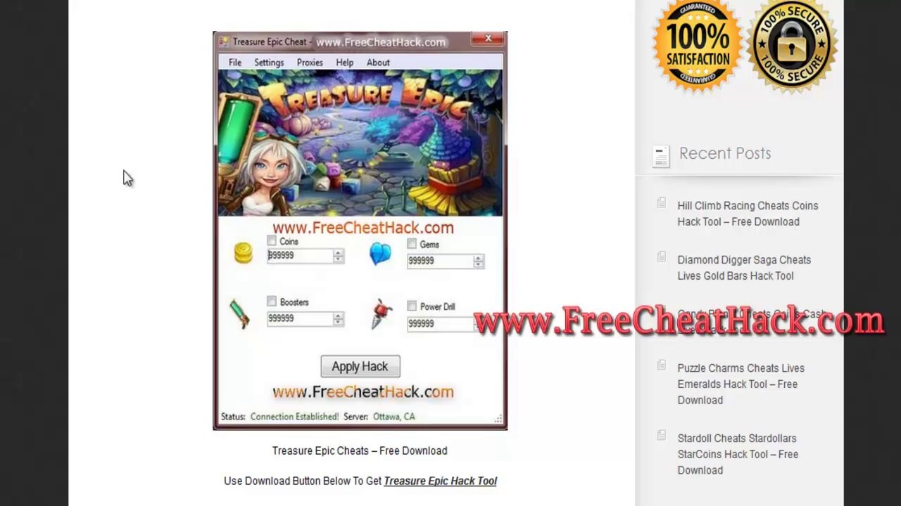 Treasure Epic Cheat Tool 2014 Updated With Proof