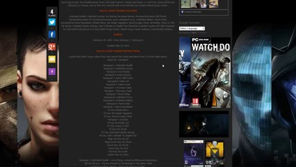 Watch Dogs Cheat 2014 - Trainer