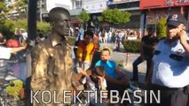 Pandomim Sanatçısına Yapılan Polis Müdahalesine Halkın Tepkisi