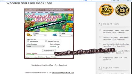 Wonderland Epic Hacks Tool - Free Download ( With Proof )