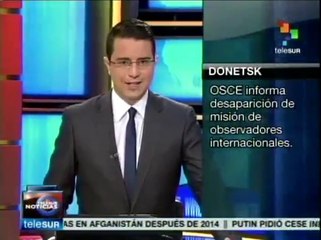 Se desconoce paradero de equipo de OSCE que estaba cerca de Donetsk