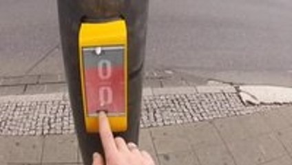 Waiting for the traffic light in Germany