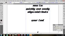 Adobe Illustrator CS5 Tutorial align  distribute text basics