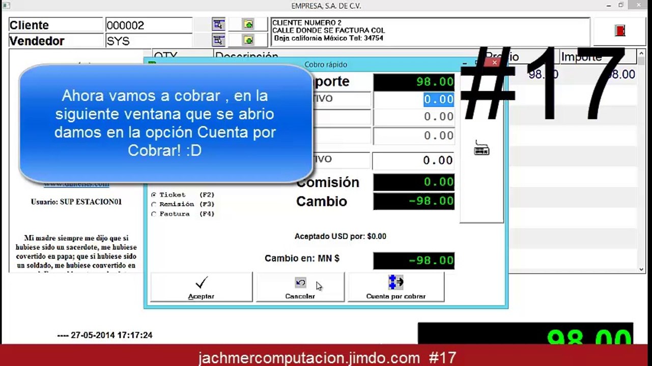 Hacer cuenta por cobrar - My Business POS