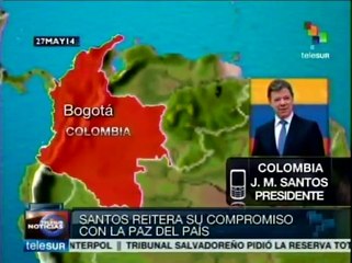 Santos reiteró su compromiso con la paz de Colombia