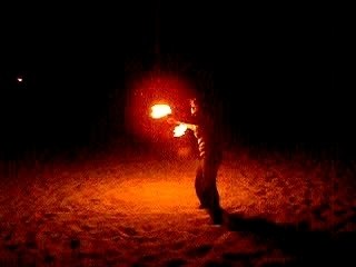 bâton du diable enflammé