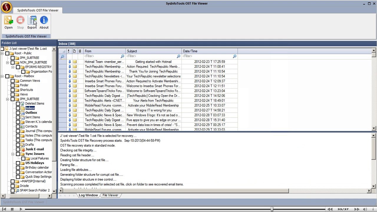 SysInfoTools OST File Viewer