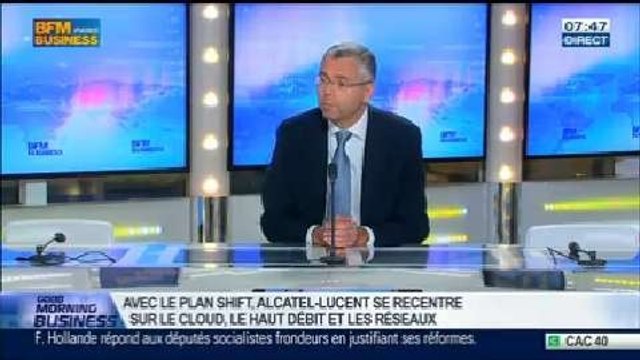 Alcatel-Lucent se recentre sur les réseaux internets, le cloud et l'accès à très haut débit, Michel Combes dans GMB - 28/05