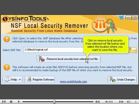 SysInfoTools NSF Local Security Remover