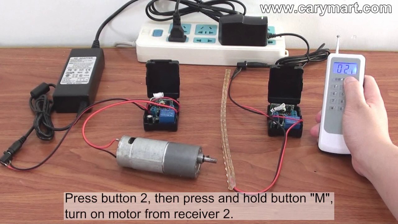 One Remote Controls DC 12V Lamp and Motor