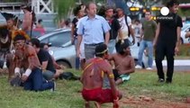 La policía dispersa en Brasilia una manifestación contra el Mundial de Fútbol