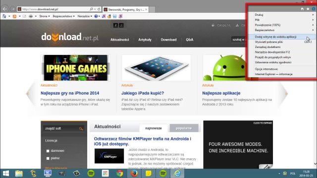Jak przypinać strony internetowe do kafelków w Windows 8