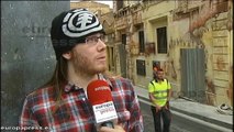 Destrozos tras los altercados en Barcelona