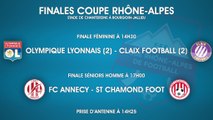 Live : Finales Coupes Rhône-Alpes Football - 1 Juin Bourgoin-Jallieu