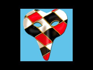 Masque d'Arlequin à damiers