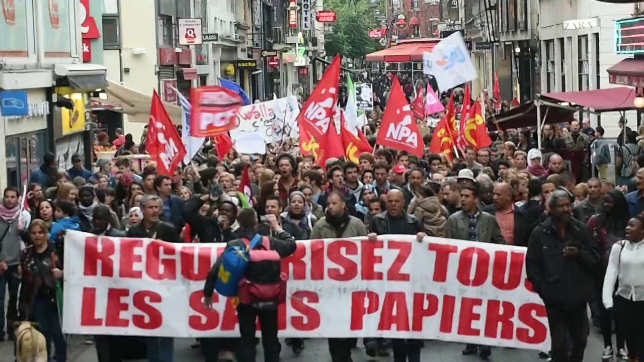 Manifestation contre le Front national à Lille