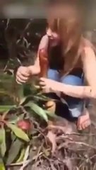 These girls found crazy looking plants!!