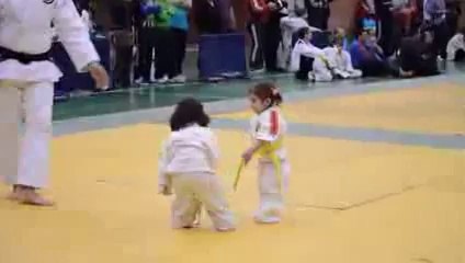 Little girls judo fight Little Kids Judo Funny