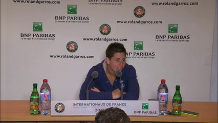 Roland Garros - Carla Suárez, tras ganar a Bacsinszky