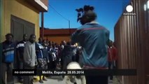 Hundreds of migrants storm Spain’s Melilla border