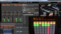 Ableton Push workflow: recording fixed length audio clips with Maschine & Mininova