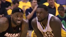 Lance Stephenson Blows in LeBron's Ear - Game 5 ECF