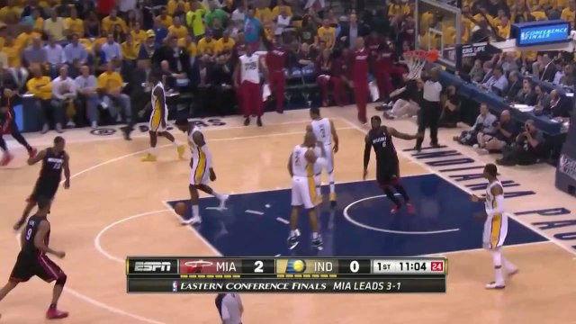 LeBron James Alley-Oop Dunk vs Pacers - Game 5 ECF