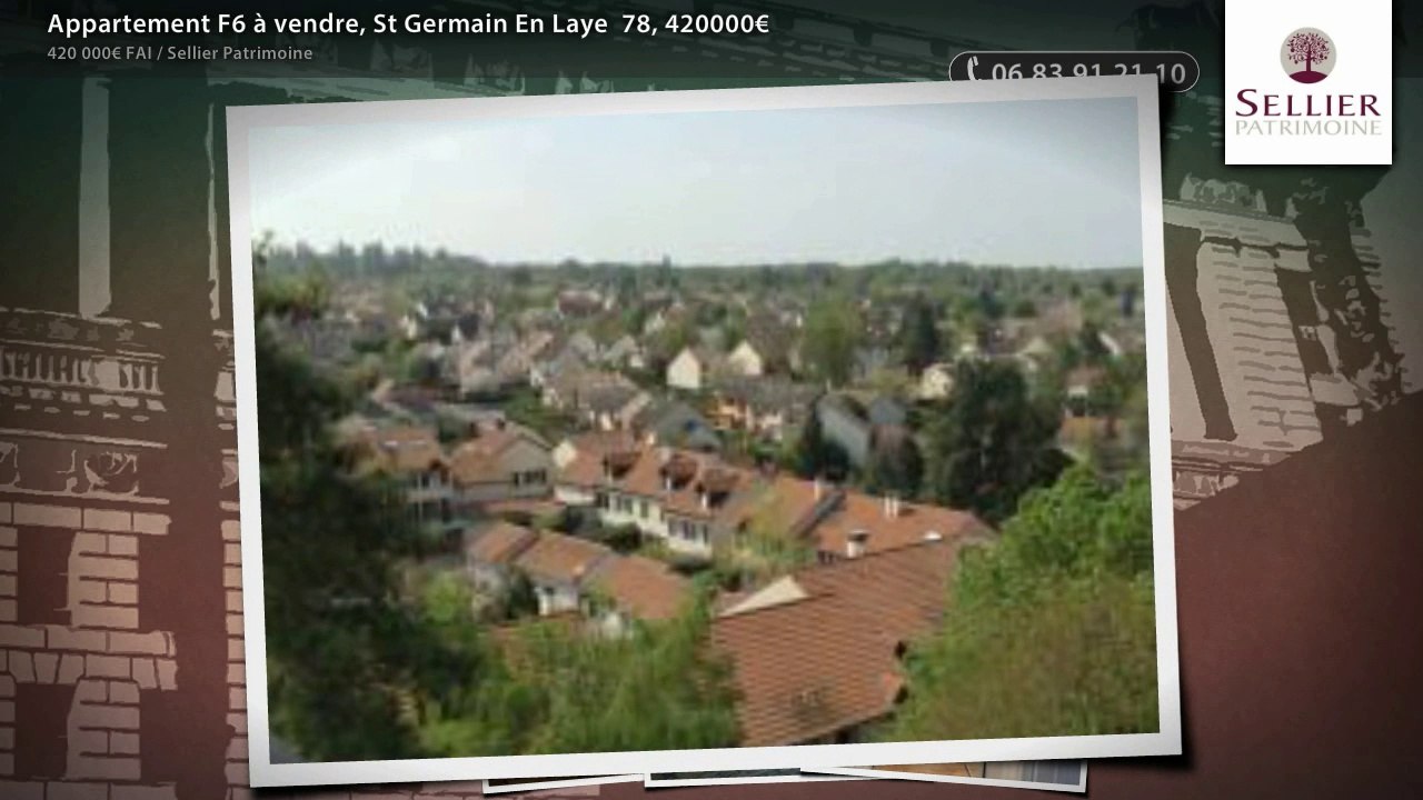 Appartement F6 à vendre, St Germain En Laye  78, 420000€