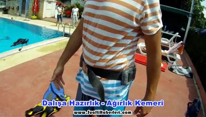 Dalışa hazırlık, ekipmanlar, ekipmanların hazırlanması, BC'nin Tüp'e bağlanışı ve sualtında eğitim