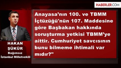 Hakan Şükür'den, Başbakan'a Soru Önergesi