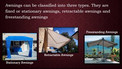 Types of Awnings in the marketing of any business