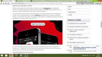 Jak korzystać z Beats Music w Polsce - darmowy trial