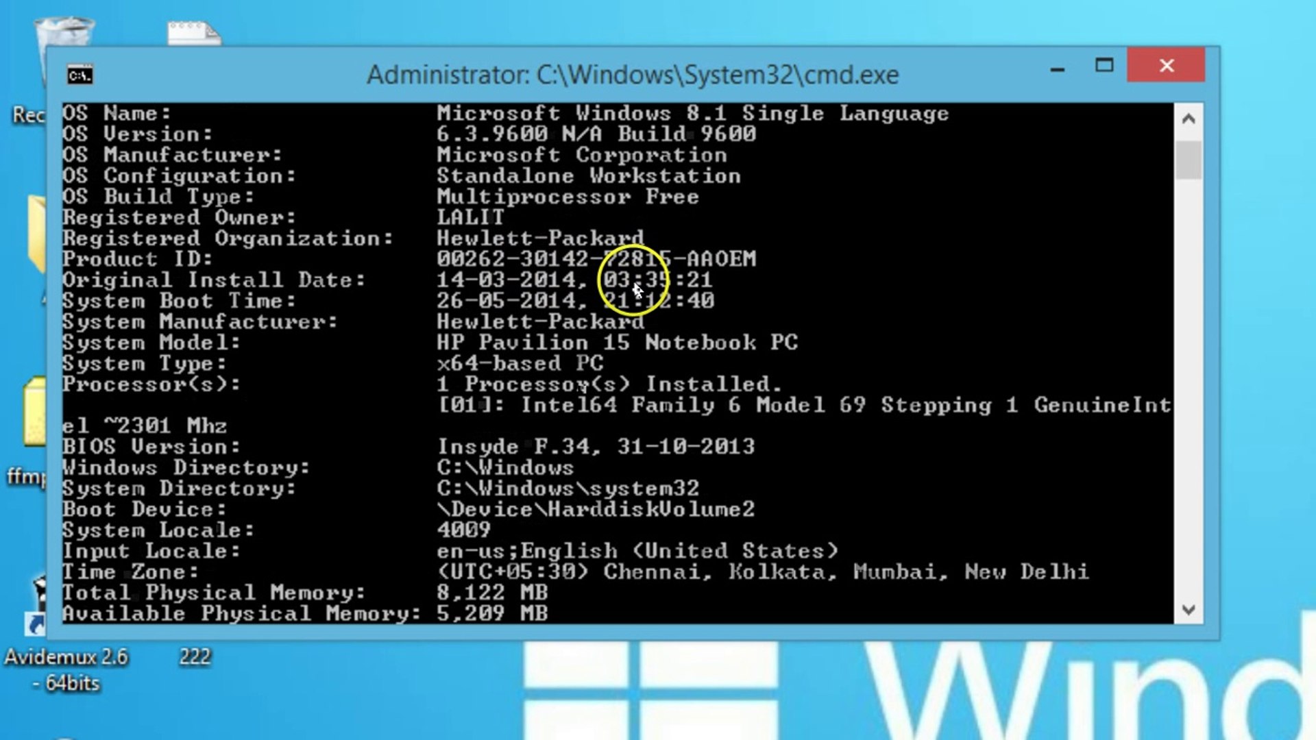 How to Check System Configuration using Command Prompt on Windows 8/7  Computer ? - video Dailymotion
