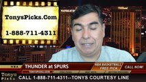 San Antonio Spurs vs. Oklahoma City Thunder Game 5 Odds Pick Prediction NBA Playoff Preview 5-29-2014