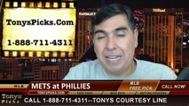 Philadelphia Phillies vs. New York Mets Pick Prediction MLB Odds Preview 5-29-2014