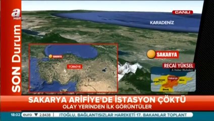 Hızlı tren istasyon binası çöktü