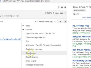 How to Report Email as SPAM in Gmail ?