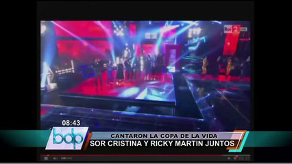 VIDEO: Sor Cristina y Ricky Martín armaron la fiesta con "La copa de la vida"