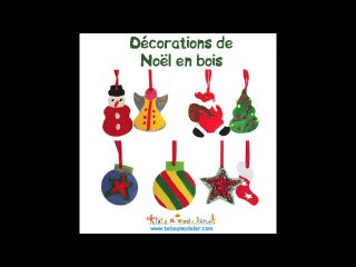 Petites décorations de Noël en bois peint