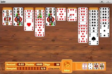 Spider Solitaire online spielen (Gameduell) 3.930