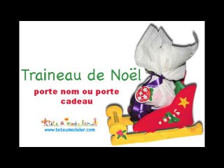 Traineau de Noël décoration de table