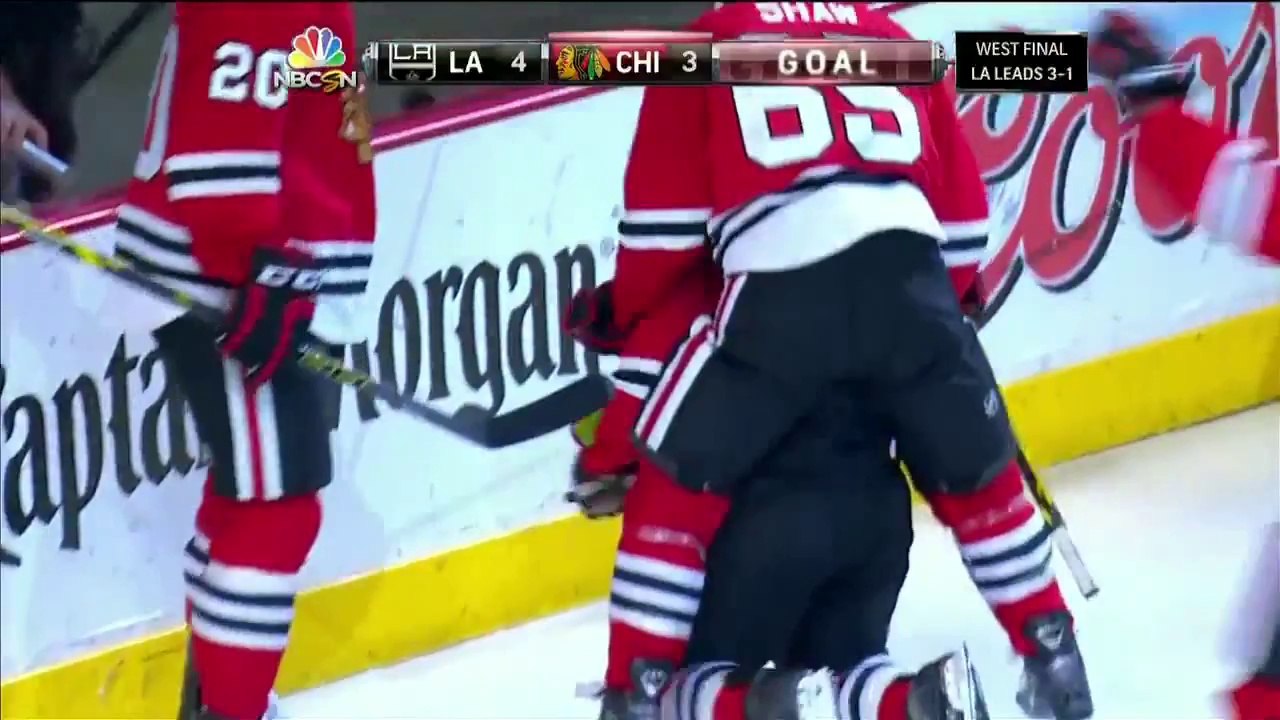 Ben Smith crashes the net to score on Quick