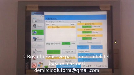 2D Ezme ve pah kırma üniteli tel bükme makinesi / 2D Wire bending machine