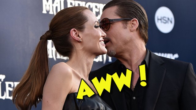 Brad Pitt And Angelina Jolie Romance At Maleficent World Premiere