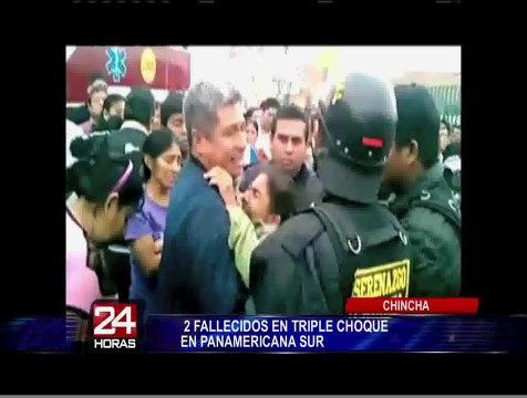 Chicha: dos muertos dejó triple choque en la Panamericana Sur