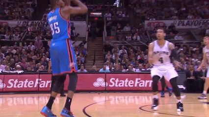 Kevin Durant CLUTCH 3-Pointer vs Spurs - Game 5 WCF