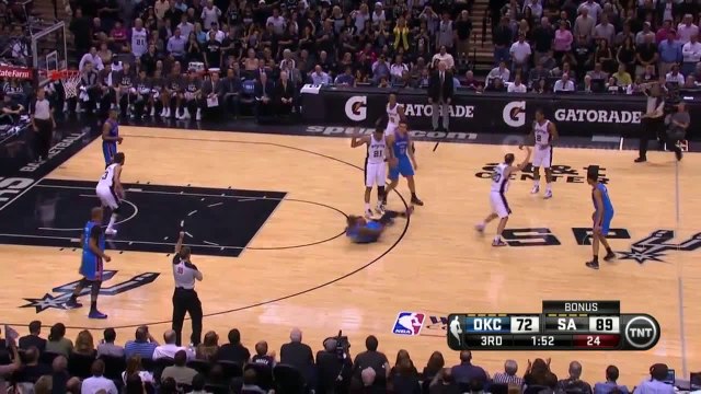 Manu Ginobili Slaps Kevin Durant in the Face - Game 5
