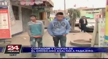 El Chosicano: cobrador y chofer habrían golpeado y querido robar a otro pasajero