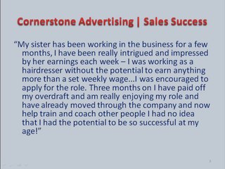 Cornerstone Advertising - Sales Success | Full in-house and field based sales product training